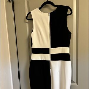 Ann Taylor black and white dress size 6 knee length